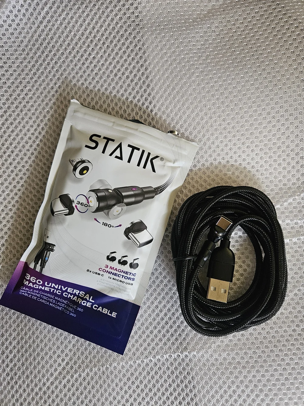 360 Universal Magnetic Charge Cable - Black (Brand New - Never Used)